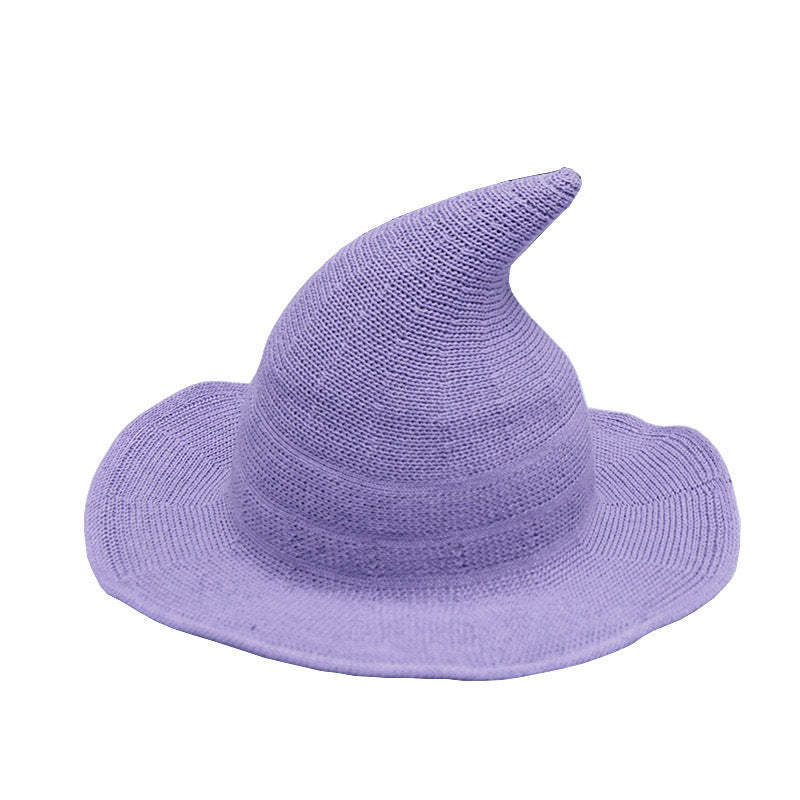 European And American Halloween Wool Wizard Hat For Women