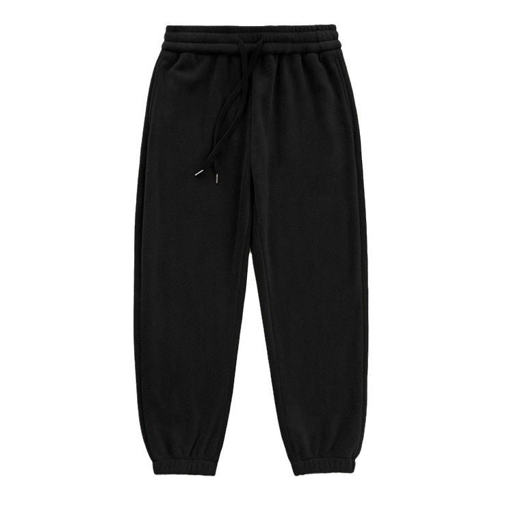Men's Fleece-Lined, Thickened Outerwear And Ankle-Tied Sweatpants - Winter Thermal Workout Pants