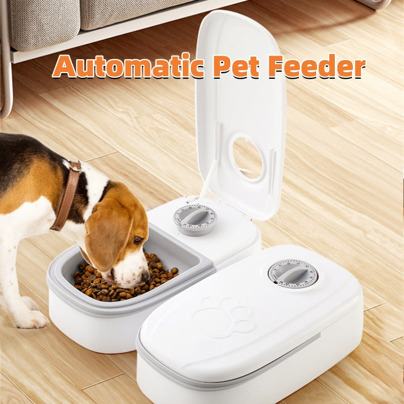 Automatic Pet Feeder With Stainless Steel Bowl - Smart Timer Food Dispenser For Cats and Dogs