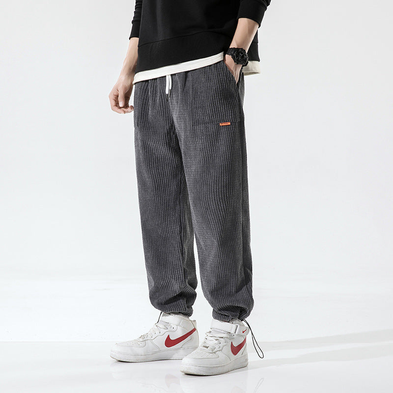 Men's Casual Corduroy Loose Track Pants