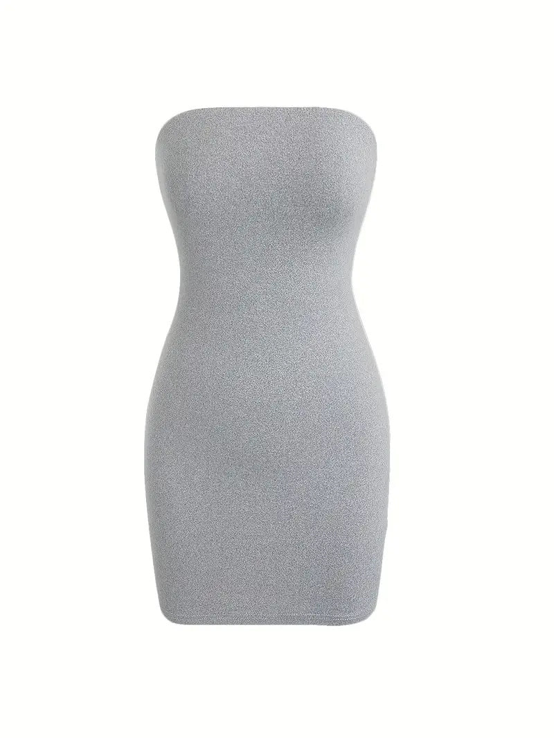 Sexy Tube Top Slim Fit Hip-Hugging Short Dress For Women