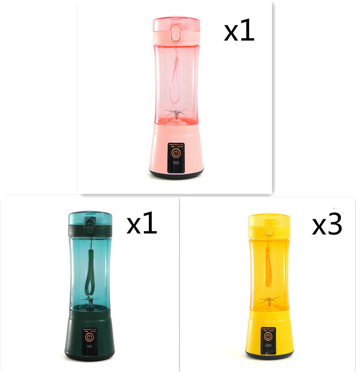 Portable Electric Fruit Juicer - Wireless USB Rechargeable Mini Multifunction Smoothie Blender