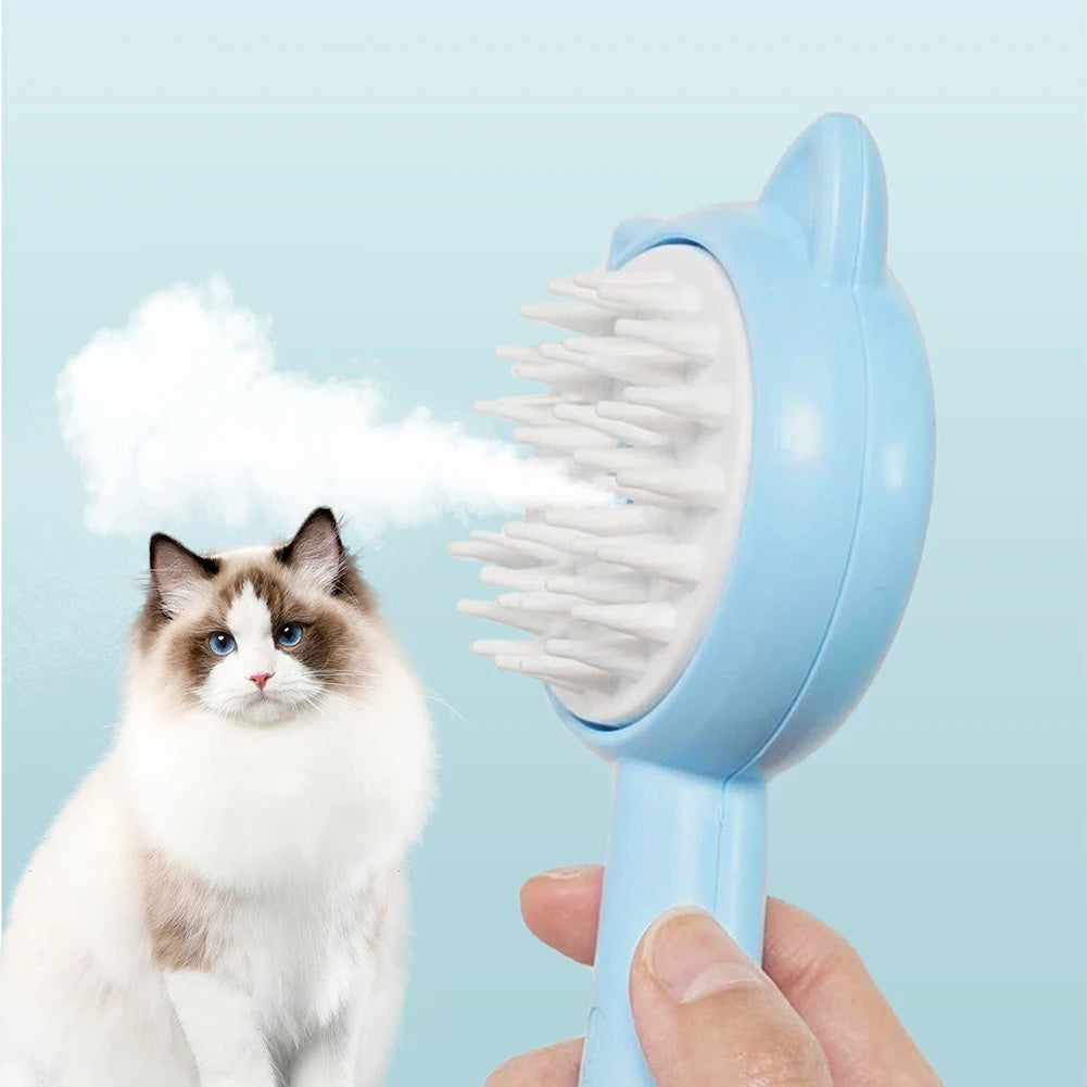 Multifunctional Pet Grooming Hair Cleaning Brush With Mist - Rechargeable Self Cleaning Slicker Brush For Dogs & Cats