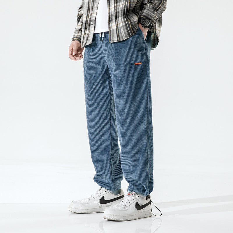 Men's Casual Corduroy Loose Track Pants
