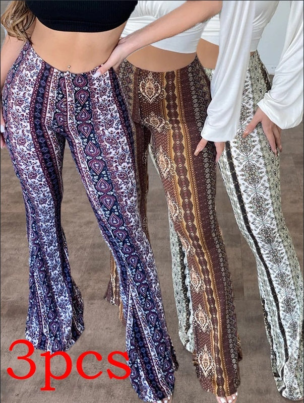 Women's High Elastic Tight Pants - Slim Sexy Print Trousers