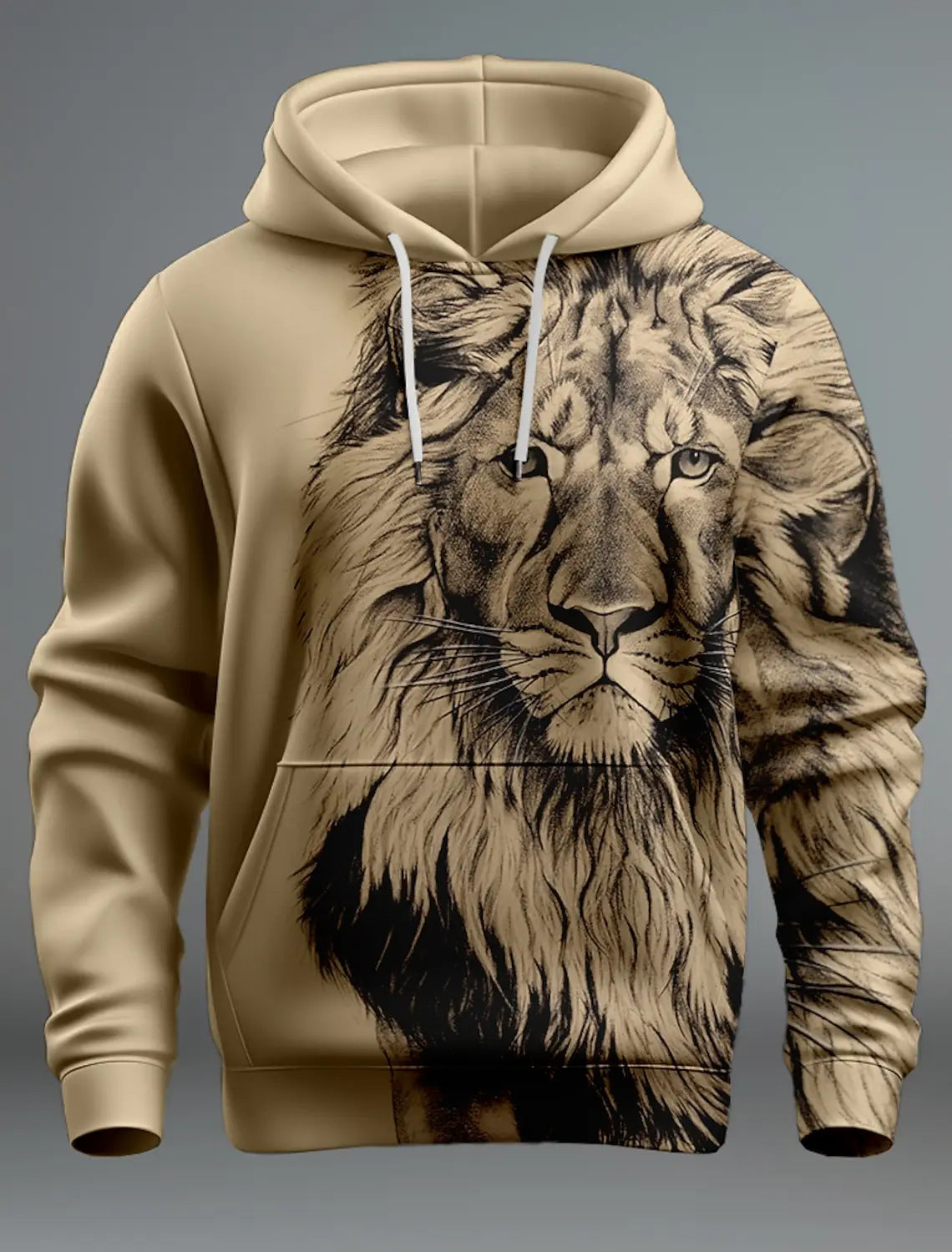 Fashion Brand Lion's Head 3D Hoodie Fashion For Men And Women