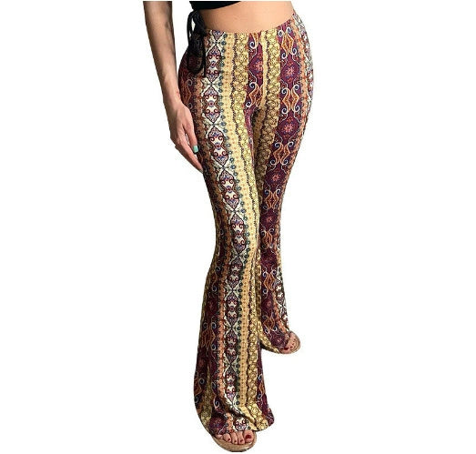 Women's High Elastic Tight Pants - Slim Sexy Print Trousers