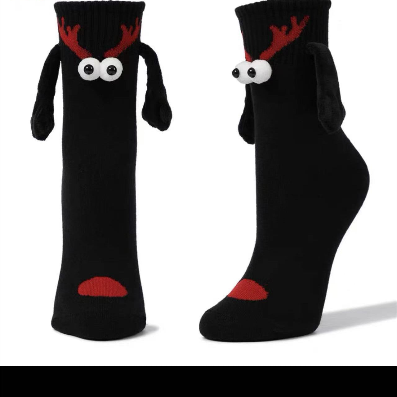 Couple Magnetic Handle Cute Hand Socks For Christmas