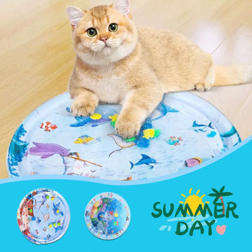 Summer Cooling Pet Water Bed With Cushion Ice Pad - Suitable For Summer Dog And Cat Sleeping Square Mat