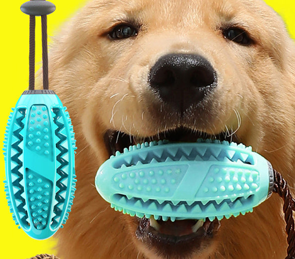 Silicon Suction Cup Tug Interactive Dog Ball Toy - Pet Chew, Bite, And Tooth Cleaning Features to Improve Oral Hygiene