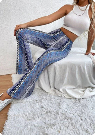 Women's High Elastic Tight Pants - Slim Sexy Print Trousers