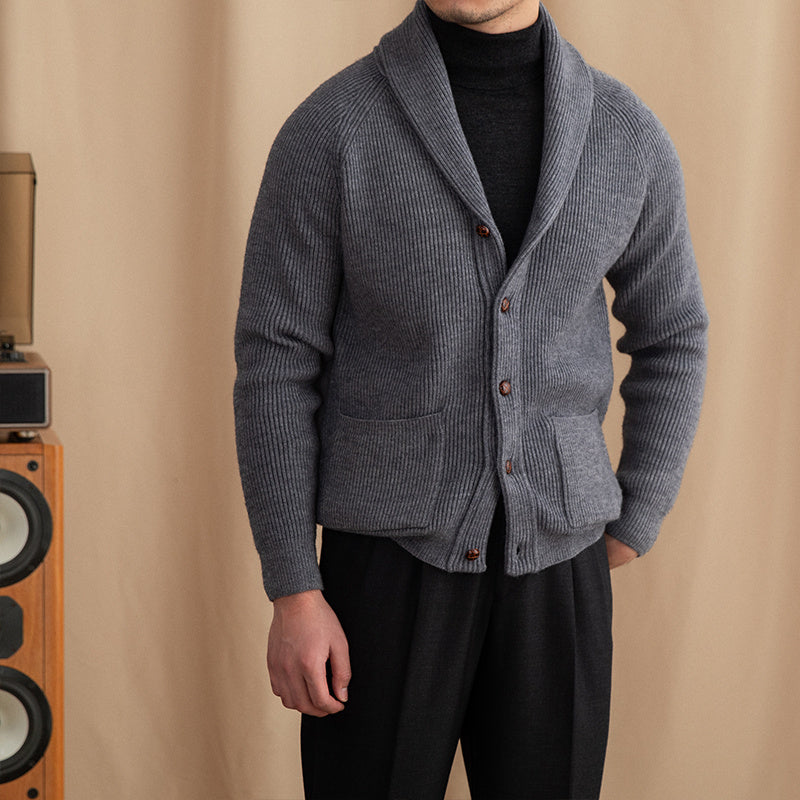 Thick Vintage Knitted Retro Cardigan For Men
