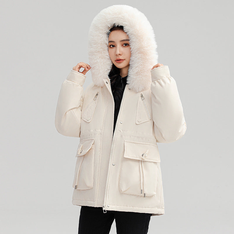 Women's Horn Button Parka Ladies' Loose