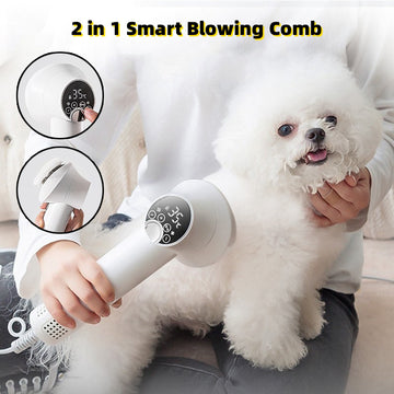 Smart Pet Hair Dryer Integrated With Intelligent Blowing and Combing Feature - Silent And Unharmful Cat Hairdressing Machine
