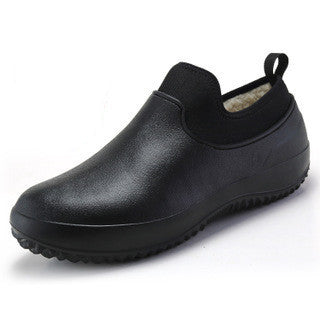 Men's Autumn And Winter Plus Velvet Chef Shoes
