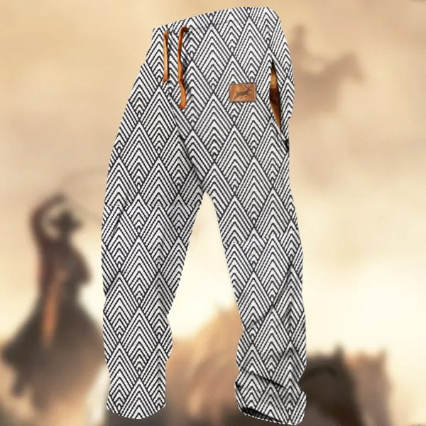 Men's Printed Casual Drawstring Pants