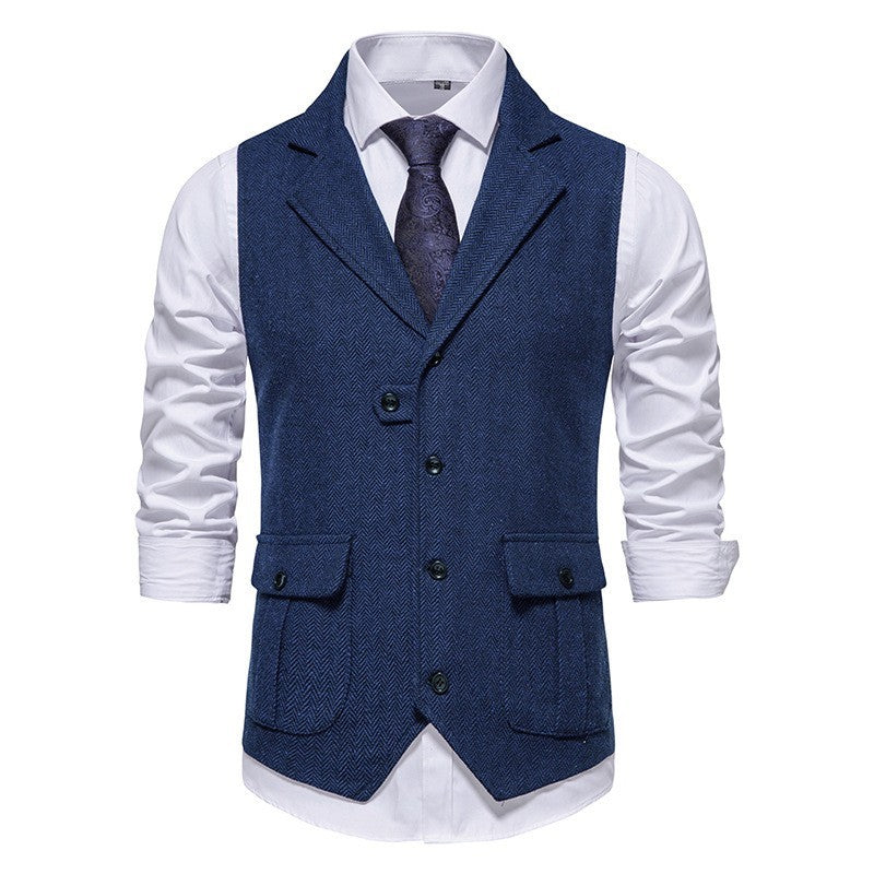 Men's European Single-Breasted Retro Vest