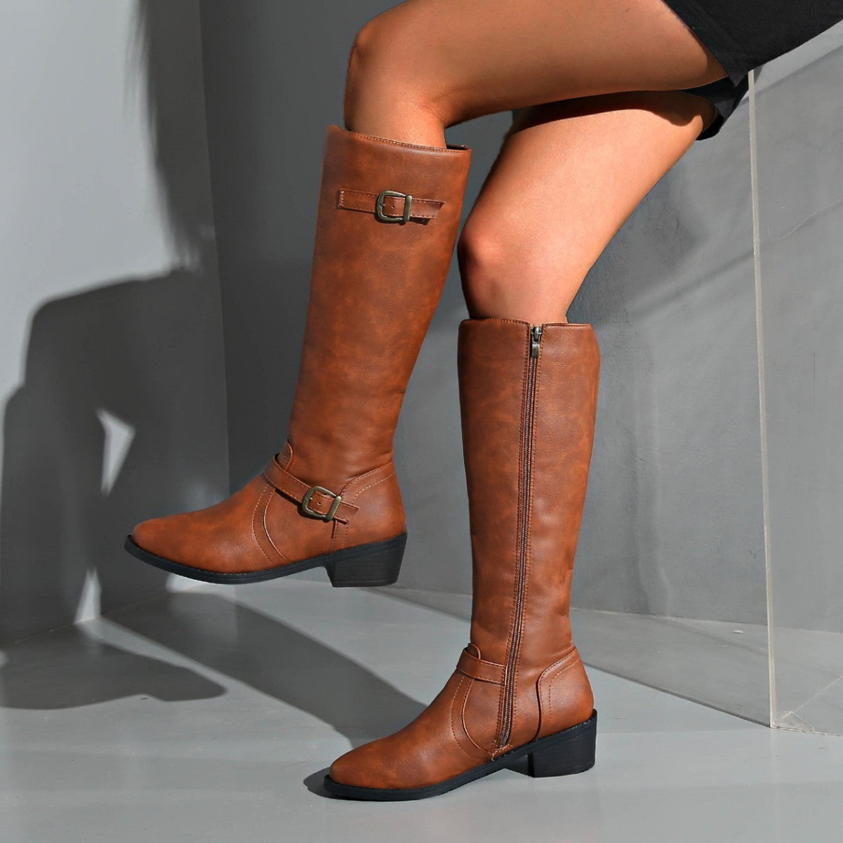 Women's Belt Buckle Decoration European And American Frye Boot