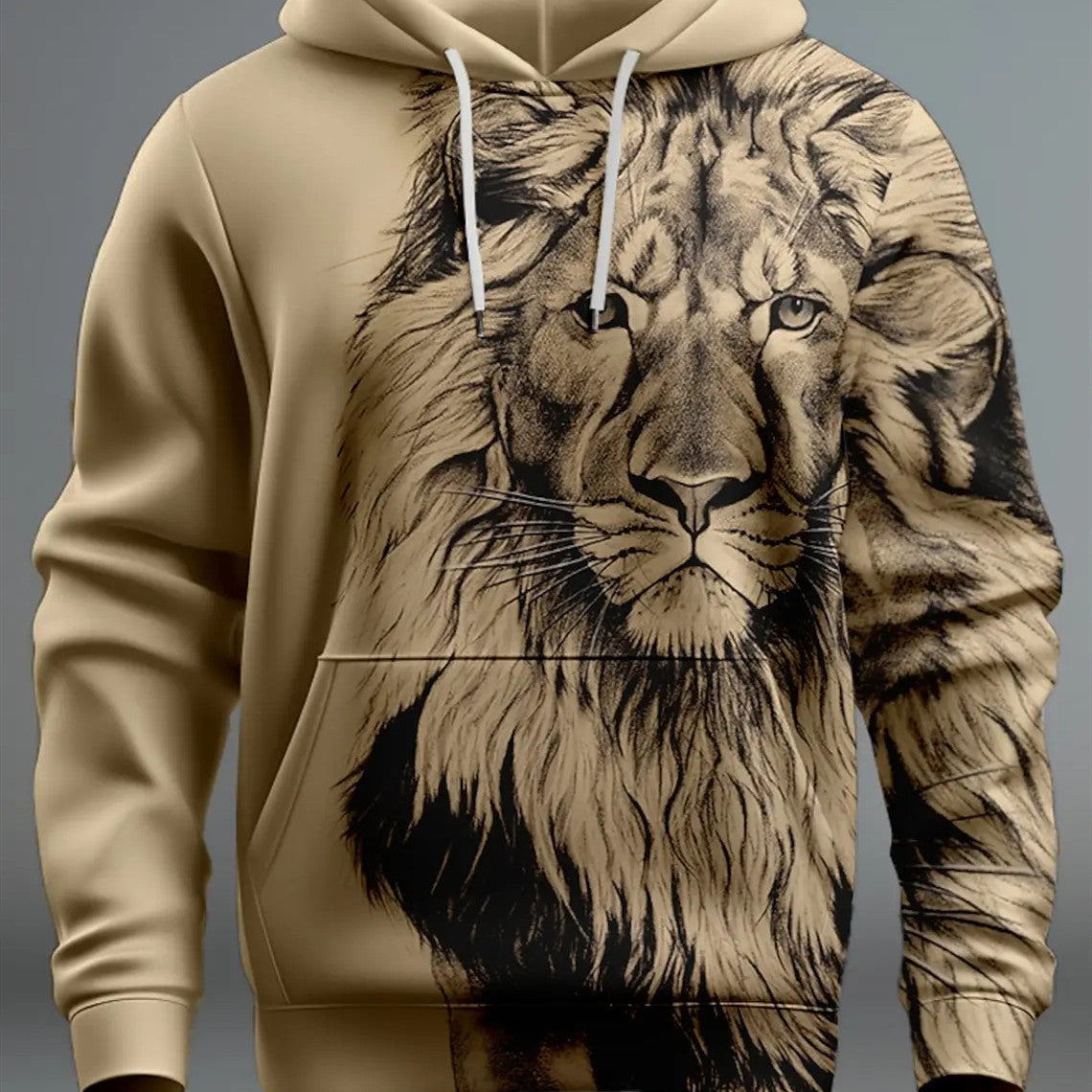 Fashion Brand Lion's Head 3D Hoodie Fashion For Men And Women